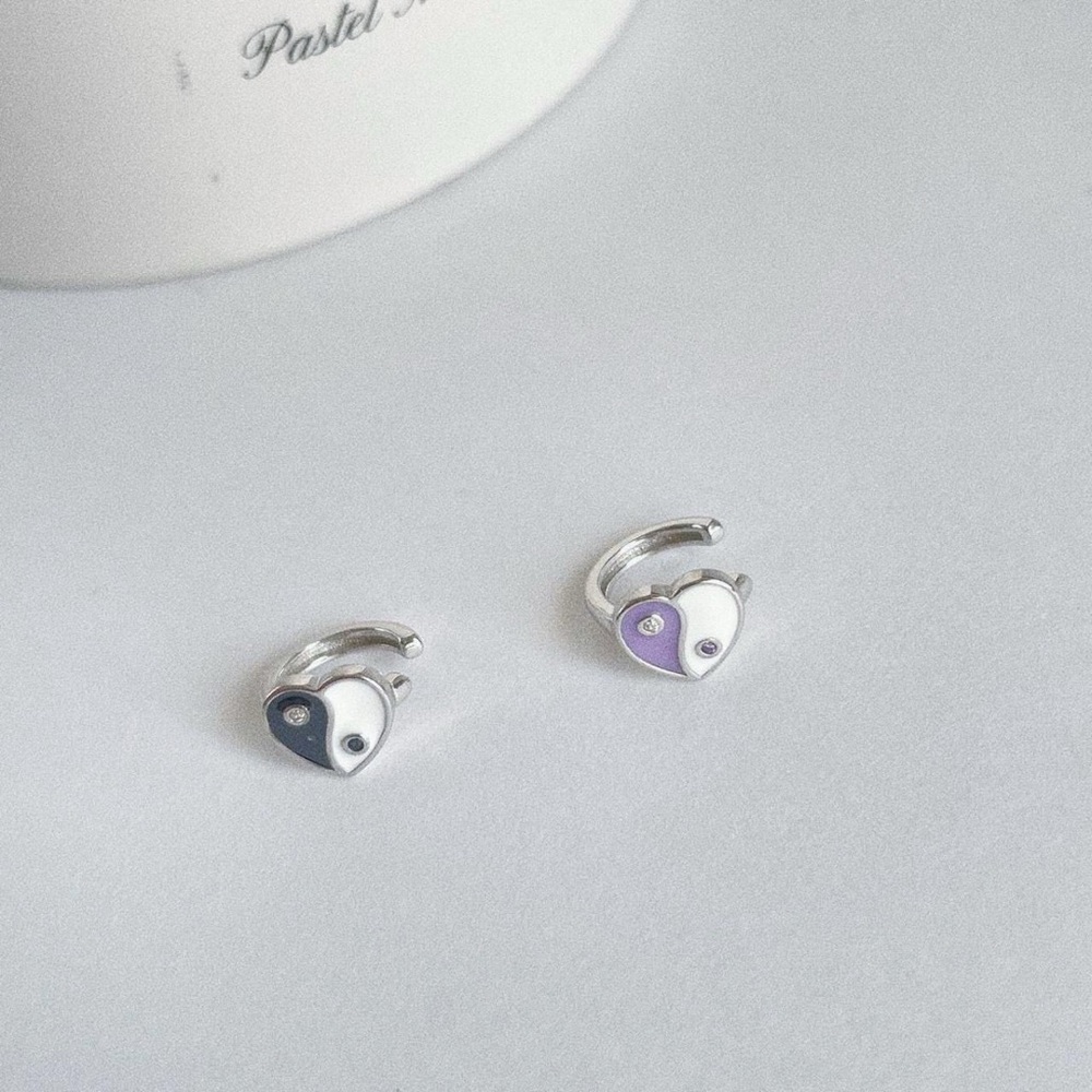 925 sterling silver Ying and Yang ear cuff